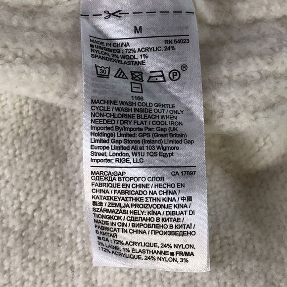 Gap women’s Turtle Neck Brush Turtle Snowcap Sweater Tag Size Medium - Picture 14 of 16